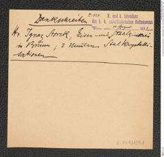 k.k. naturhistorisches Hofmuseum, Intendanzakten 1885-1896 (Hauer), Aktenzahl Z.524/1891, Seite 1